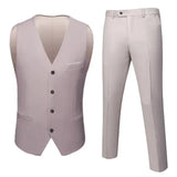 Heren slim fit set – stijlvol gilet en bijpassende broek, moderne pasvorm en hoogwaardige stof voor zakelijke en formele gelegenheden.