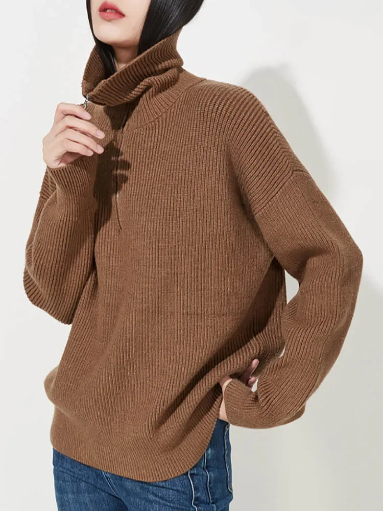 Lucia gebreide damestrui – warme en zachte trui met comfortabele pasvorm, ideaal voor casual winterlooks en stijlvolle laagjes.