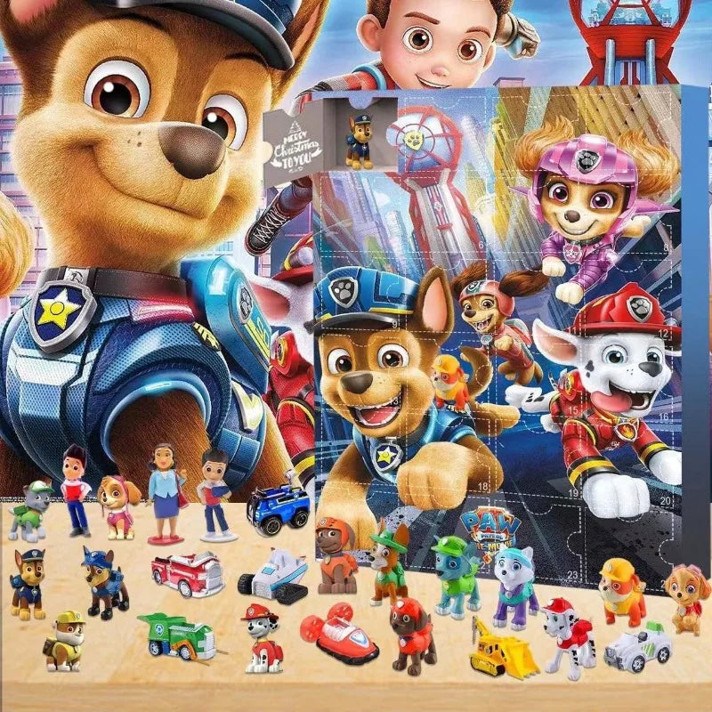 Paw Patrol adventskalender voor kinderen – 24 dagen vol verrassingen met figuren en accessoires van hun favoriete helden, ideaal om af te tellen naar Kerstmis.
