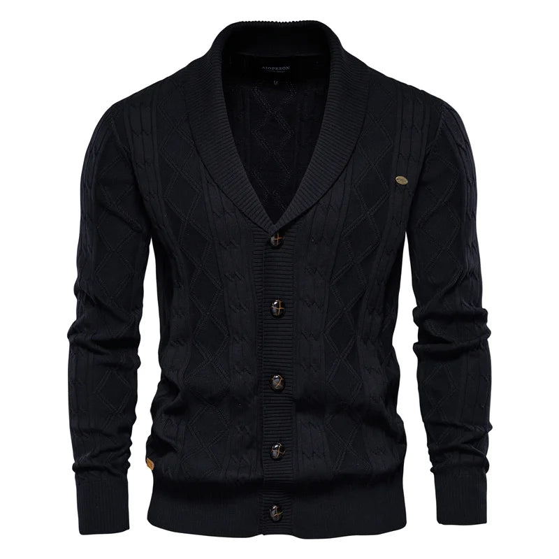 Heren cardigan – stijlvol en tijdloos met knoopsluiting. Perfect voor een klassieke, comfortabele look in elke garderobe.
