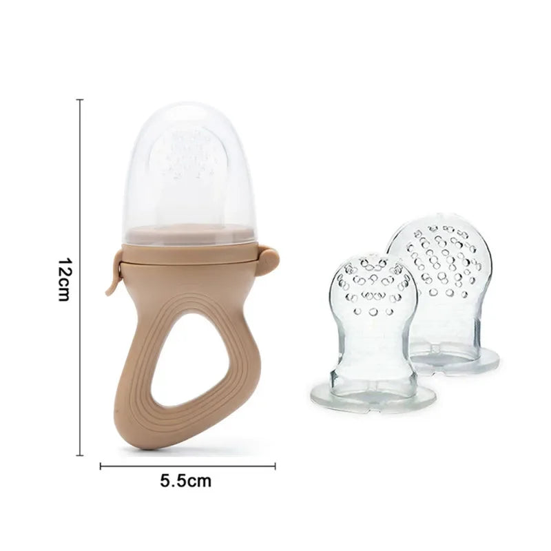 Siliconen baby fruitspeen, bijtring – verzacht het doorkomen van tandjes en biedt een veilige manier om fruit en snacks te geven. Ideaal voor je baby’s comfort en plezier.