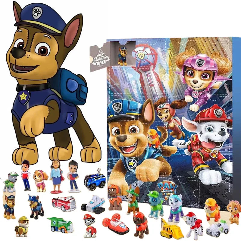 Paw Patrol adventskalender voor kinderen – 24 dagen vol verrassingen met figuren en accessoires van hun favoriete helden, ideaal om af te tellen naar Kerstmis.