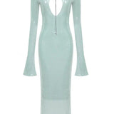 Off-Shoulder Midi Jurk met Pailletten