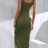 Elegante Midi Jurk met Split
