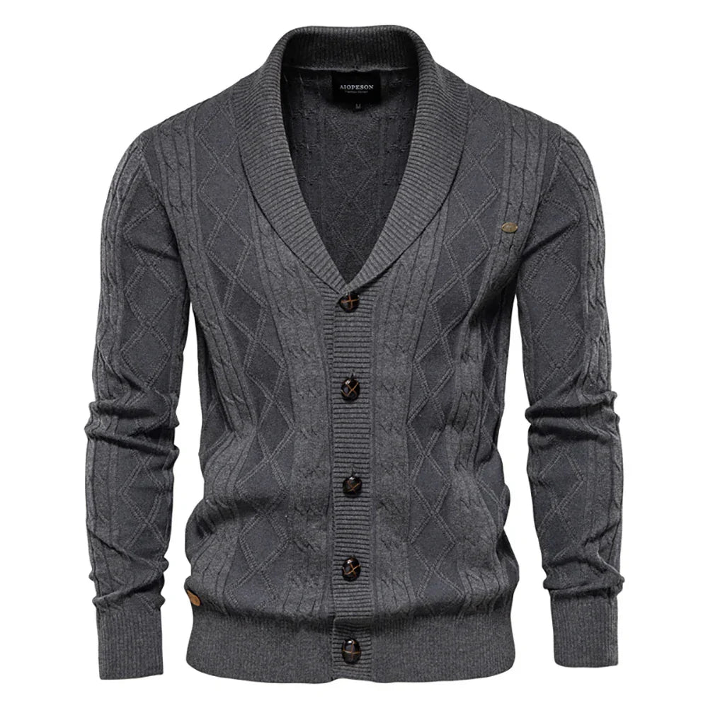 Heren cardigan – stijlvol en tijdloos met knoopsluiting. Perfect voor een klassieke, comfortabele look in elke garderobe.
