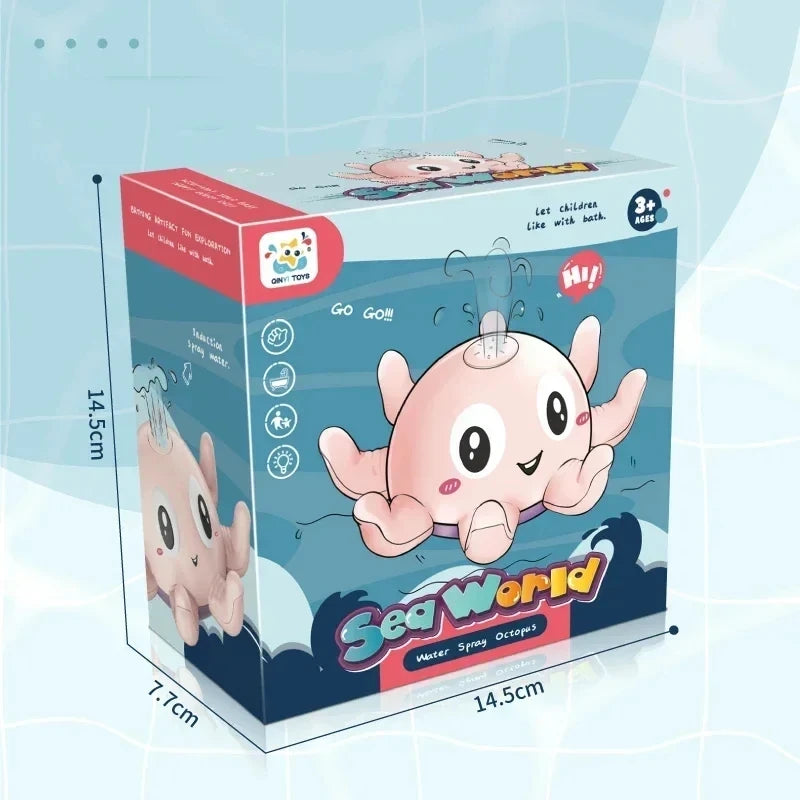 Babybadspeelgoed – elektrische octopus sproeier met muziek en LED licht voor vrolijk badplezier. Stimuleert zintuigen en maakt het baden nog leuker!