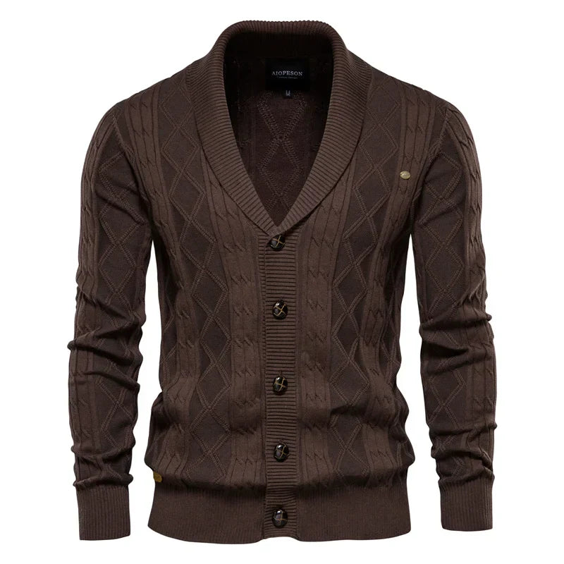 Heren cardigan – stijlvol en tijdloos met knoopsluiting. Perfect voor een klassieke, comfortabele look in elke garderobe.