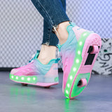 LED licht rolschaats schoenen – verlichte USB sneakers voor kinderen, comfortabel en veilig met kleurrijk design, ideaal voor plezier en buitenactiviteiten.