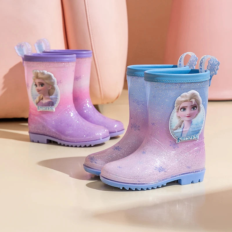 SparklePrincess waterdichte meisjes regenlaarzen met antislipzool – comfortabele en veilige laarzen voor natte dagen en actieve buitenspeelmomenten.