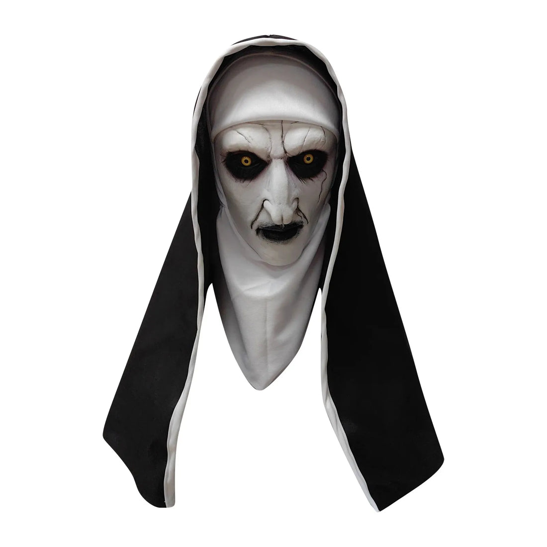 Halloween horror nonnenmasker – eng volledig gezichtsmasker van lichtgewicht materiaal, ideaal voor Halloween, horrorparty’s en verkleedfeesten.