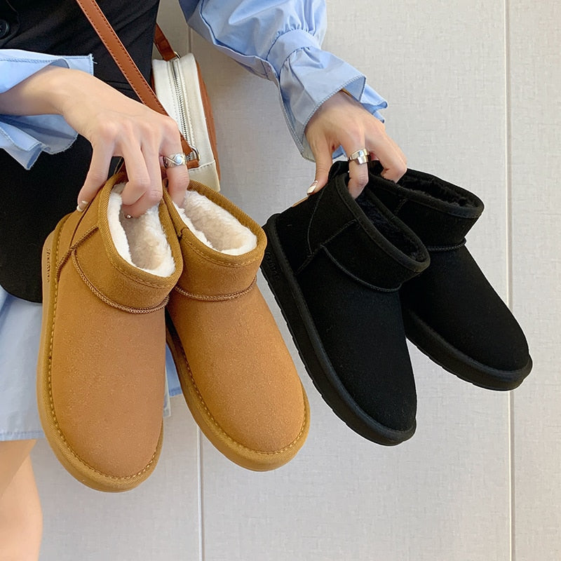 Liora dames enkellaarzen met bontvoering – warme en comfortabele laarzen van hoogwaardig materiaal, ideale winterboots met stijlvolle pasvorm voor dagelijks gebruik.