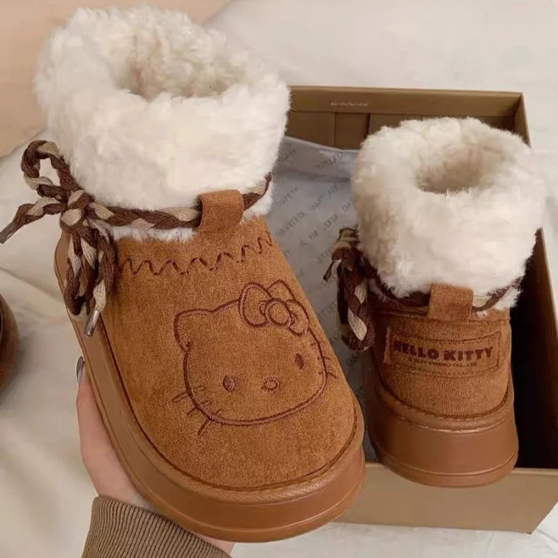 SnowKitty kawaii warme winterlaarzen voor meisjes – zachte, comfortabele en waterbestendige laarzen met schattig ontwerp voor koude winterdagen.