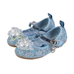 SparklePrincess glinsterende meisjesschoenen met zilveren roos en kristalaccenten – elegante en comfortabele schoenen voor feestelijke gelegenheden en speciale momenten.