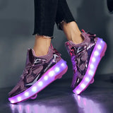 SparkRunners LED rolschaats sneakers voor kinderen – comfortabele en duurzame lichtgevende schoenen met kleurrijke LED-zolen, perfect voor buitenspelen en sportief plezier.