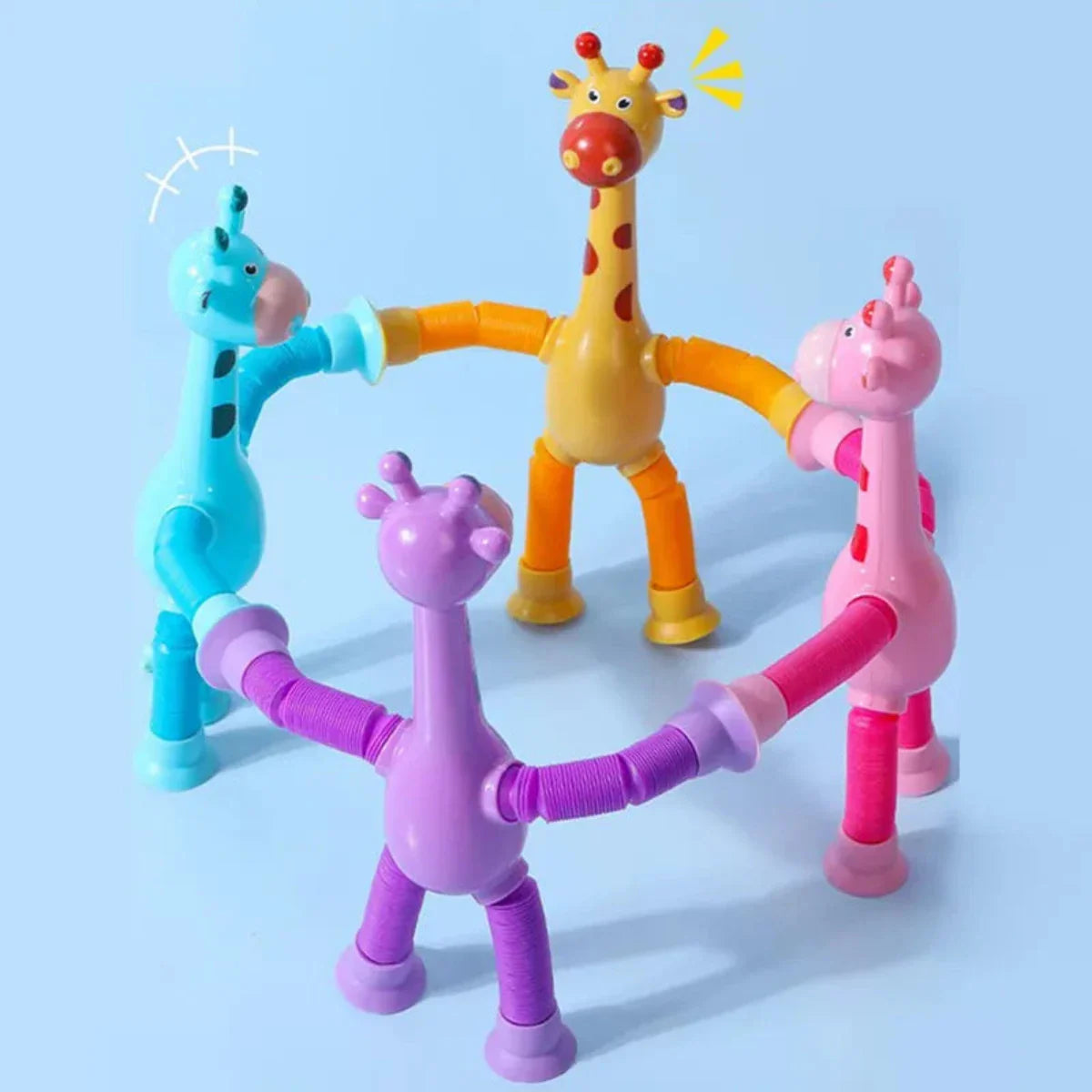 StretchyGiraffe educatief en magisch rekspeelgoed – kleurrijk en flexibel speelgoed dat de fijne motoriek, creativiteit en concentratie van kinderen stimuleert.