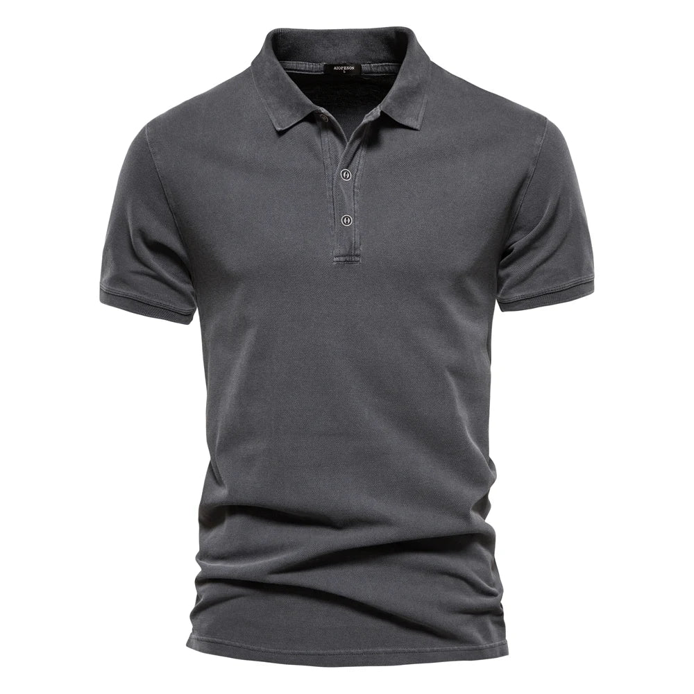 Zakelijke casual polo voor heren – comfortabele pasvorm van ademend materiaal, stijlvol en veelzijdig voor werk en vrije tijd.