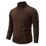 Heren half-zip trui van katoen met hoge kraag