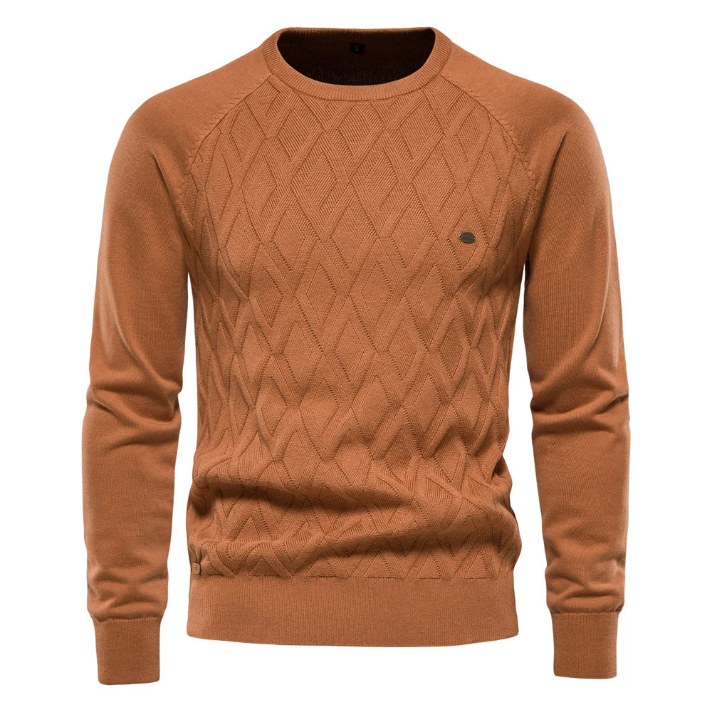 Heren trui met ruitdesign – klassiek en stijlvol voor een tijdloze look. Perfect voor een elegante, comfortabele uitstraling in elk seizoen.