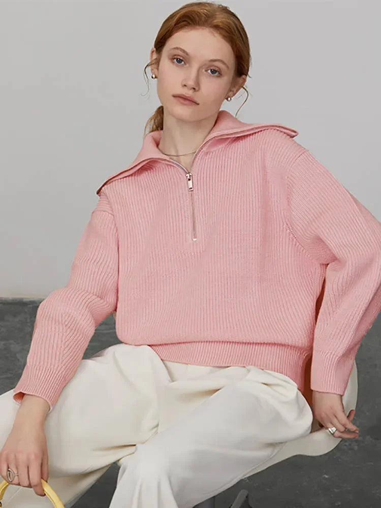Lucia gebreide damestrui – warme en zachte trui met comfortabele pasvorm, ideaal voor casual winterlooks en stijlvolle laagjes.