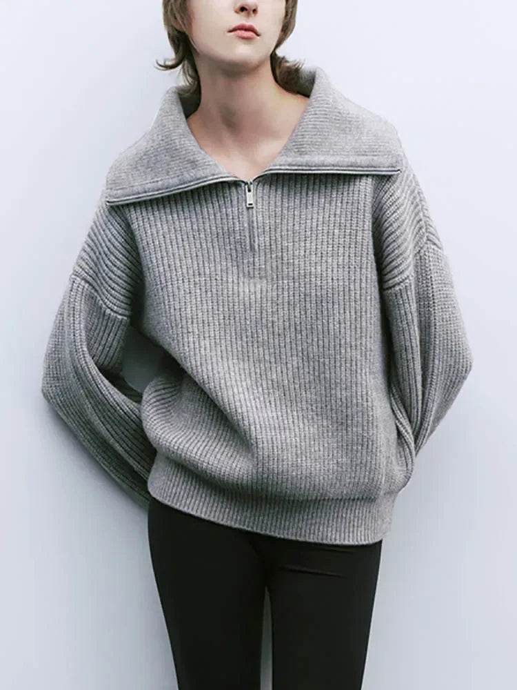 Lucia gebreide damestrui – warme en zachte trui met comfortabele pasvorm, ideaal voor casual winterlooks en stijlvolle laagjes.