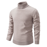 Heren half-zip trui van katoen met hoge kraag