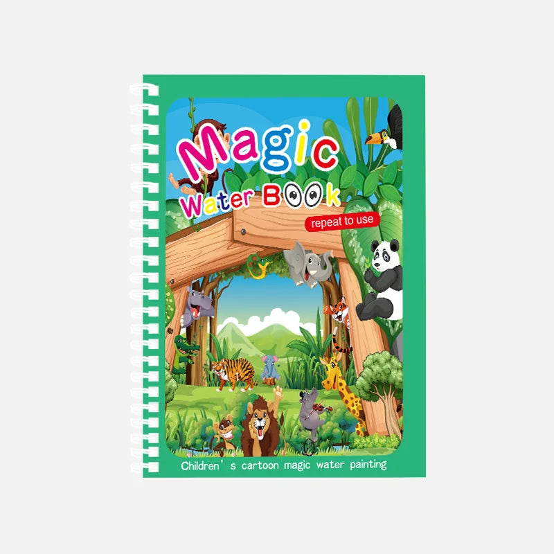 Magisch watertekenboek – herbruikbaar Montessori kleurboek voor eindeloos tekenplezier. Ideaal voor de creatieve ontwikkeling van je kind, zonder rommel.