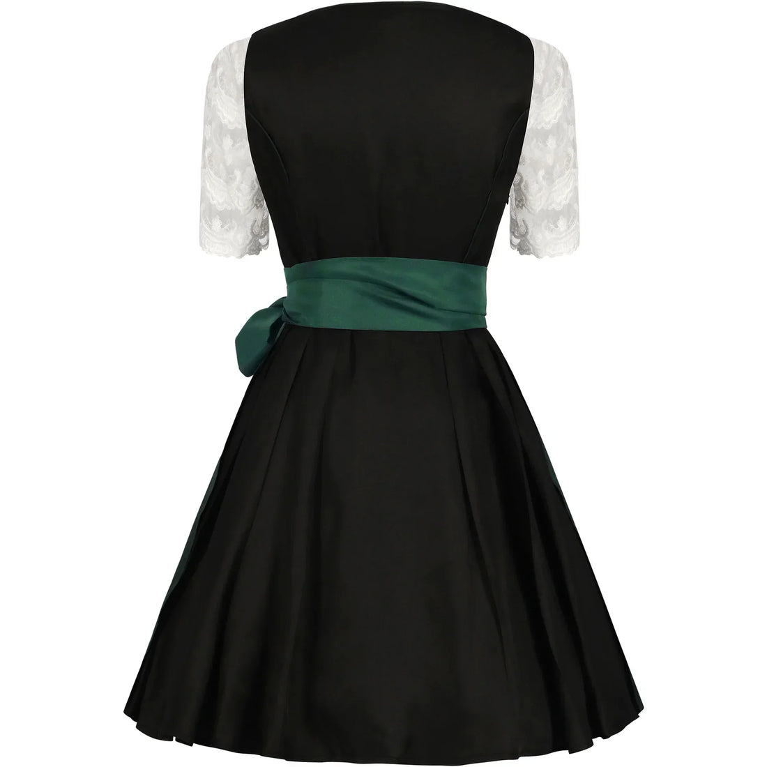 Traditionele groene en zwarte Oktoberfest dirndl voor dames – klassieke Beierse jurk met elegante pasvorm en hoogwaardige stof, perfect voor bierfeesten, verkleedpartijen en thema-evenementen.