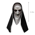 Halloween horror nonnenmasker – eng volledig gezichtsmasker van lichtgewicht materiaal, ideaal voor Halloween, horrorparty’s en verkleedfeesten.