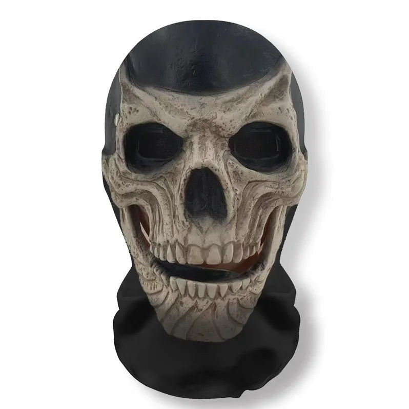 Halloween Ghost Face & skelet masker – volledig gezichtsmasker van ademend materiaal, geschikt voor Halloween, cosplay en verkleedfeesten, lichtgewicht en comfortabel.