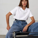 Tijdloos dames T-shirt met een klassieke pasvorm, geschikt voor elke gelegenheid.