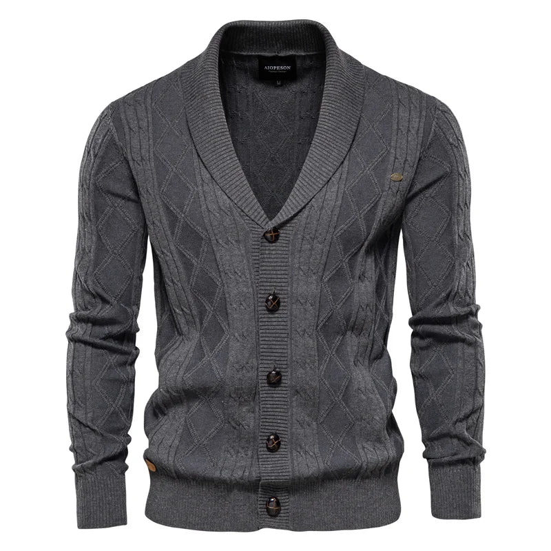Heren cardigan – stijlvol en tijdloos met knoopsluiting. Perfect voor een klassieke, comfortabele look in elke garderobe.