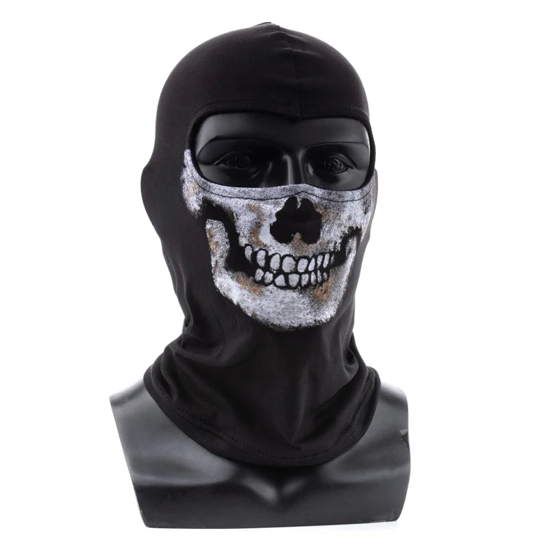 Halloween spookmasker – enge Ghost Face voor volwassenen en tieners, volledig gezichtsmasker van lichtgewicht materiaal, perfect voor Halloween, verkleedfeesten en cosplay.