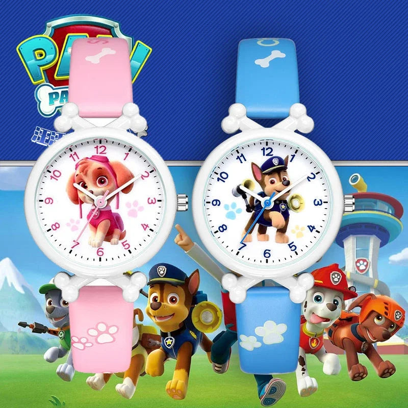 Paw Patrol kinderhorloge met wijzers – kleurrijk en stevig horloge met favoriete helden, ideaal om kloklezen te leren voor jonge kinderen.