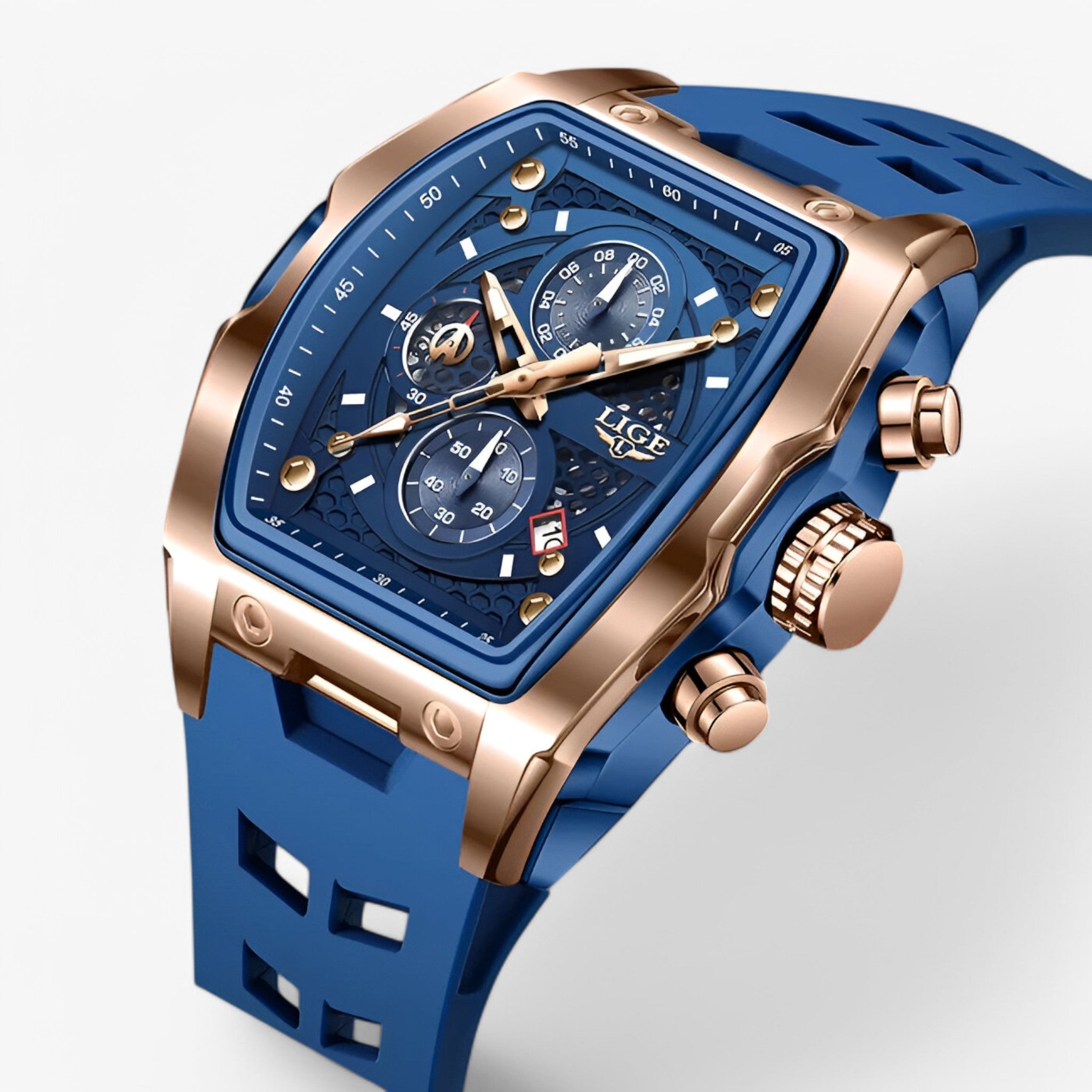 AeroFit sporthorloge voor heren – modern en waterbestendig design met fitness-tracker, hartslagmeter en comfortabele siliconen band voor actieve mannen.