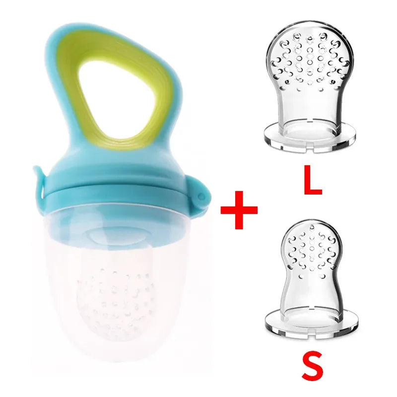 Siliconen baby fruitspeen, bijtring – verzacht het doorkomen van tandjes en biedt een veilige manier om fruit en snacks te geven. Ideaal voor je baby’s comfort en plezier.