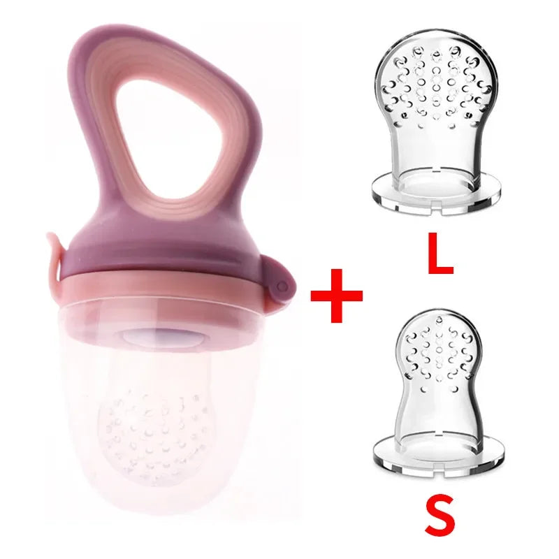Siliconen baby fruitspeen, bijtring – verzacht het doorkomen van tandjes en biedt een veilige manier om fruit en snacks te geven. Ideaal voor je baby’s comfort en plezier.