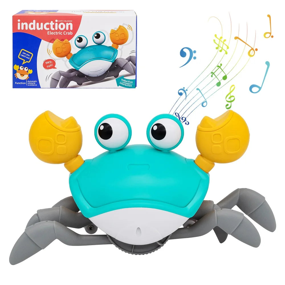 Dansende krab – Montessori interactief kruipend baby speelgoed dat de motorische vaardigheden en zintuiglijke ontwikkeling bevordert, met vrolijke bewegingen en geluiden.