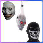 Halloween spookmasker – enge Ghost Face voor volwassenen en tieners, volledig gezichtsmasker van lichtgewicht materiaal, perfect voor Halloween, verkleedfeesten en cosplay.