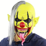 Halloween clown masker – eng en kleurrijk volledig gezichtsmasker van lichtgewicht materiaal, ideaal voor Halloween, cosplay en verkleedfeesten.