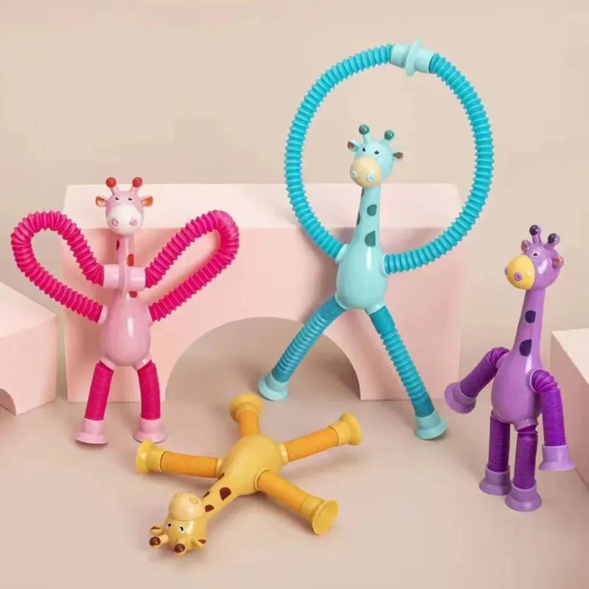 StretchyGiraffe educatief en magisch rekspeelgoed – kleurrijk en flexibel speelgoed dat de fijne motoriek, creativiteit en concentratie van kinderen stimuleert.