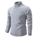 Heren half-zip trui van katoen met hoge kraag