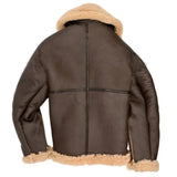 Sherpa gevoerde leren aviator winterjas voor heren