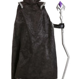 Halloween maxi jurk – gotische heks kostuum voor dames, lange donkere jurk met mystieke details, perfect voor Halloween en verkleedfeesten.