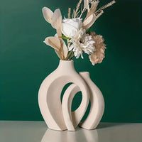 Keramische design vaas set – moderne en stijlvolle decoratie voor bloemen, droogbloemen en pluimen, perfect voor elk interieur.