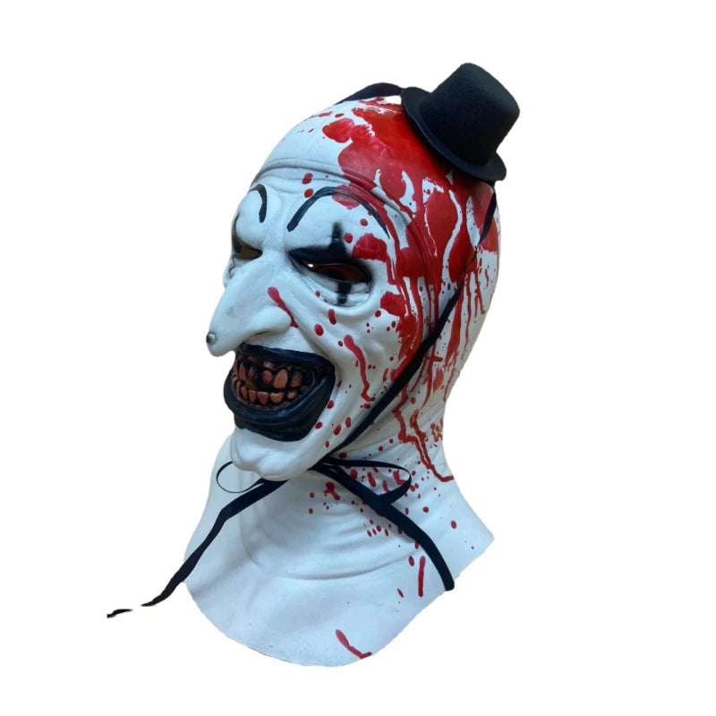 Terrifier clown masker – eng horror maskers voor Halloween en verkleedfeesten, volledig gezichtsmasker van lichtgewicht materiaal voor volwassenen en tieners.