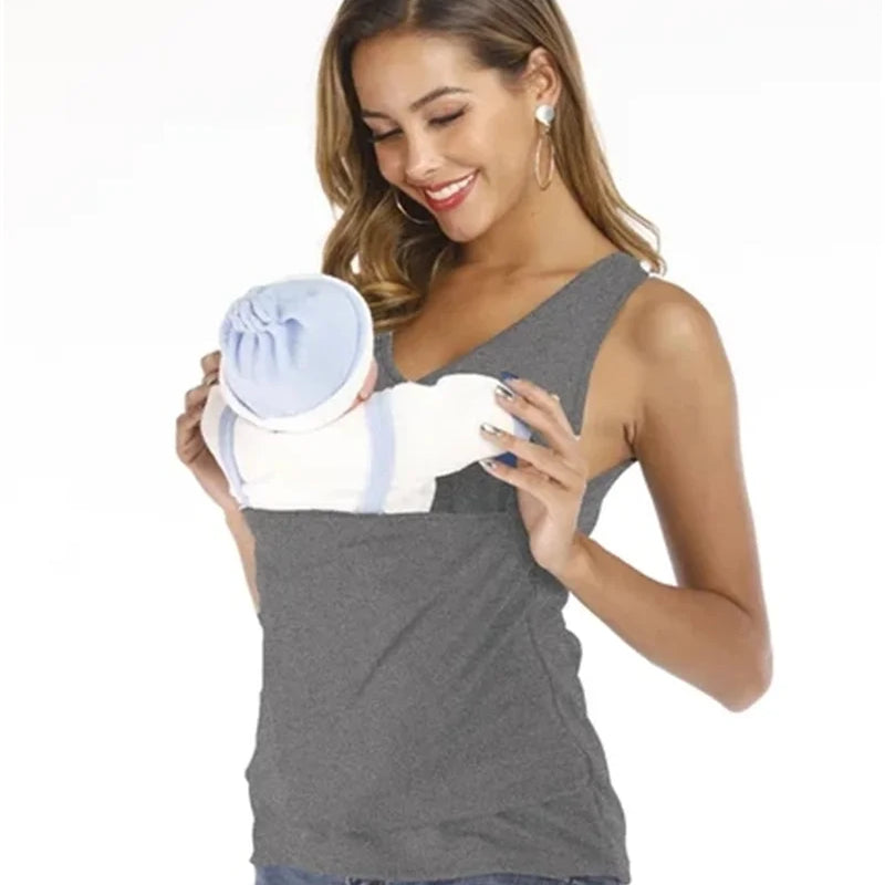 Unisex Tanktop met Geïntegreerde Babydragerzak