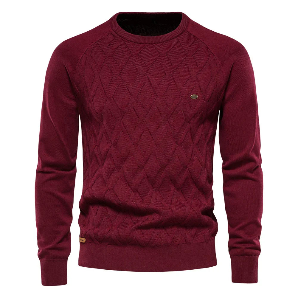 Heren trui met ruitdesign – klassiek en stijlvol voor een tijdloze look. Perfect voor een elegante, comfortabele uitstraling in elk seizoen.