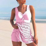 Dames Tankini met V-Hals en Gelaagde Top