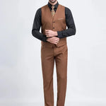 Heren slim fit set – stijlvol gilet en bijpassende broek, moderne pasvorm en hoogwaardige stof voor zakelijke en formele gelegenheden.