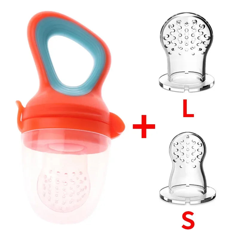 Siliconen baby fruitspeen, bijtring – verzacht het doorkomen van tandjes en biedt een veilige manier om fruit en snacks te geven. Ideaal voor je baby’s comfort en plezier.